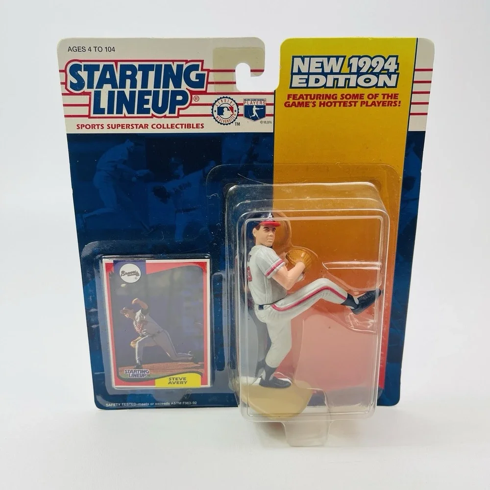 Steve Avery Starting Lineup MLB 1994 Action Figure Card Atlanta Braves